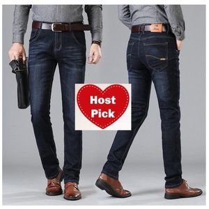 Stretch Jeans for Men Dark Blue Wear them to work or relax at home